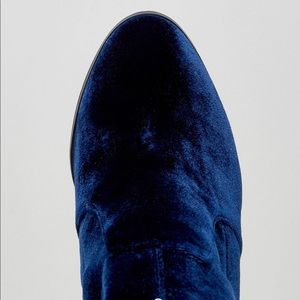 Velvet heeled over knee boots